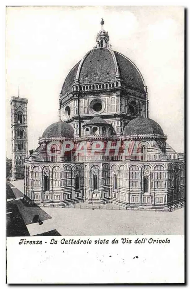 Florenz - Die Kathedrale von der Via dell'Orivolo gesehen — n°3707 - Vorderseite