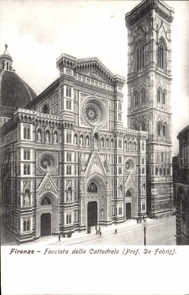 Firenze - Facciata della Cattedrale — Prof. De Fabris - Frente