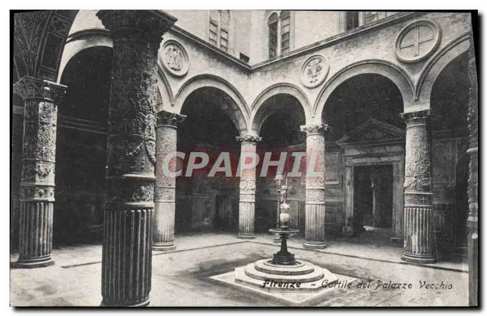 Florença — Pátio do Palazzo Vecchio — editor desconhecido, número de série não visível - Frente