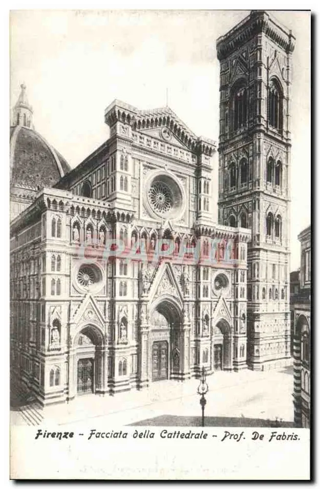 Firenze - Facciata della Cattedrale - Prof. De Fabris - Frente