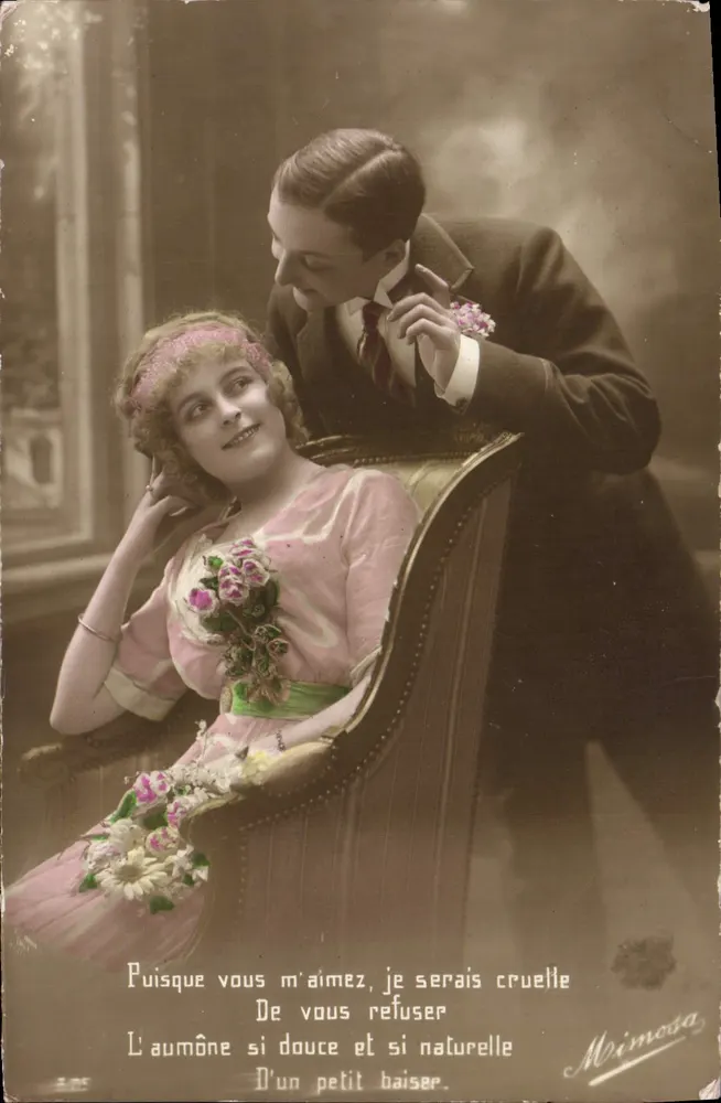 Couple amoureux — poème amoureux — Mimoso, n°225 - Vorderseite
