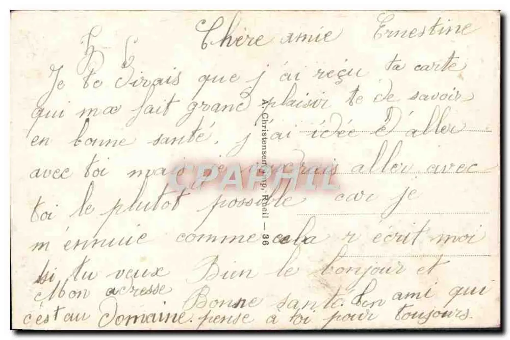 Junges Paar — romantische Szene — Mimosa, Nr. 309 - Rückseite