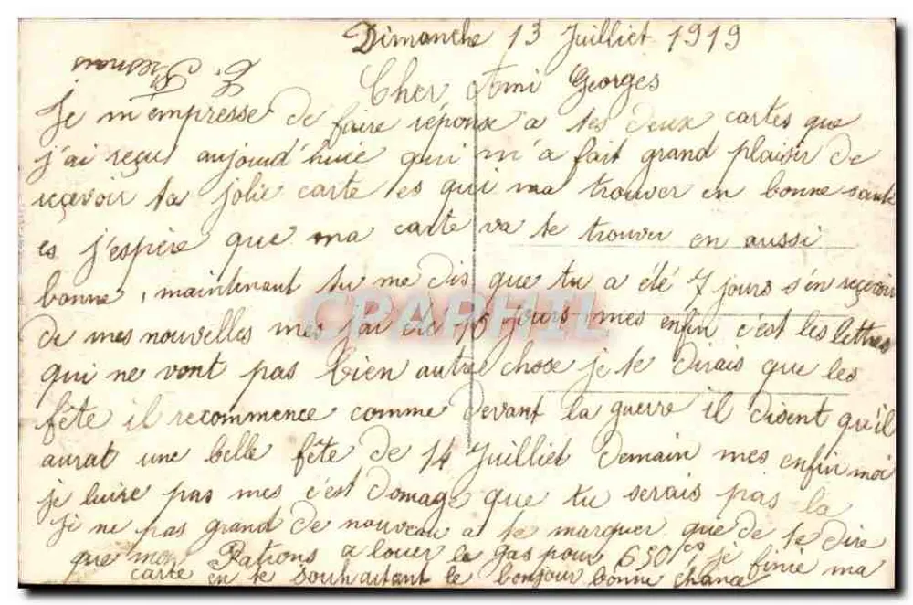 Coração comigo — paisagem com moinho — editor Paris, n° 1204 - Verso