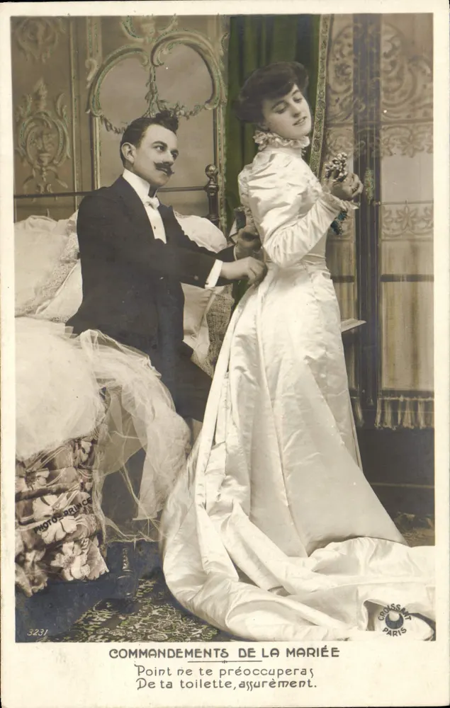 Die Gebote der Braut — Foto eines Paares in Hochzeitskleidung — Photos Prince, Paris, Nr. 3231 - Vorderseite