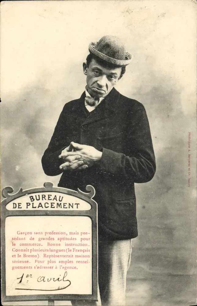 Junge ohne Beruf — Arbeitsamt — Phototypie A. Bourgnet et Cie, Nancy - Vorderseite