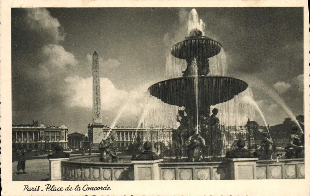 Paris - Place de la Concorde — Fontaine e Obélisque — Photolux n°1085 - Frente