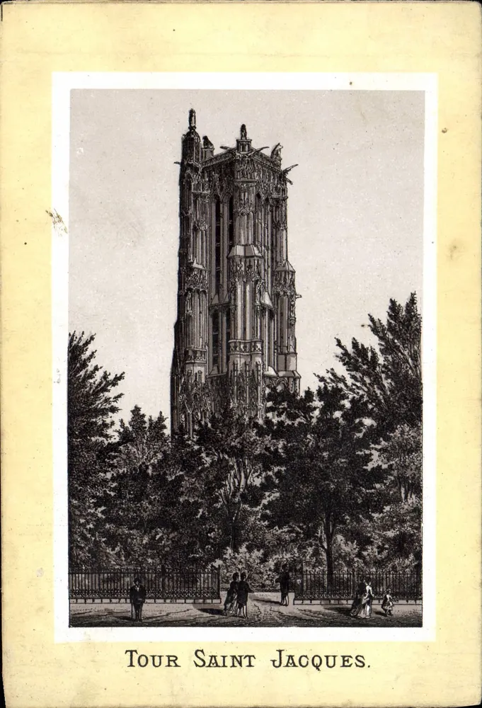 Torre Saint Jacques — gravura — Editor não visível - Frente