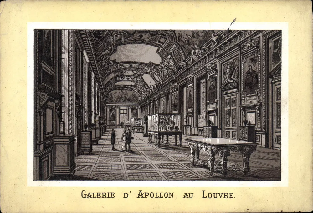 Galerie d'Apollon im Louvre — Gravur — Verlag nicht sichtbar - Vorderseite