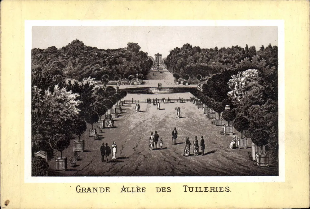 Grande Allée des Tuileries — vista panorâmica — editor não visível - Frente
