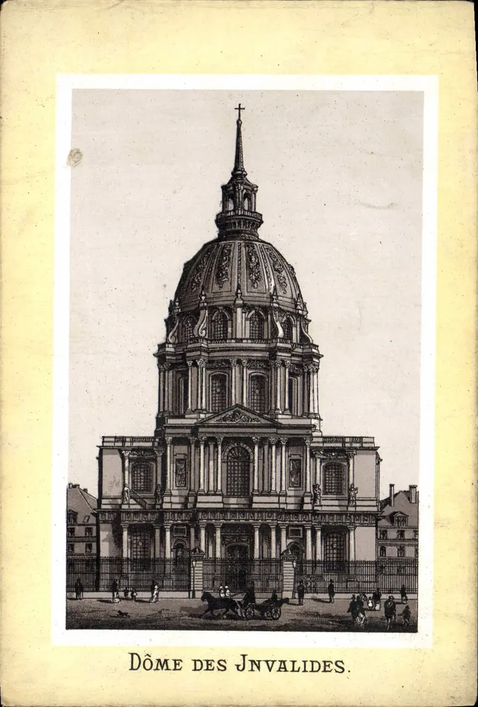 Dôme dos Invalides — gravura — editor não visível - Frente