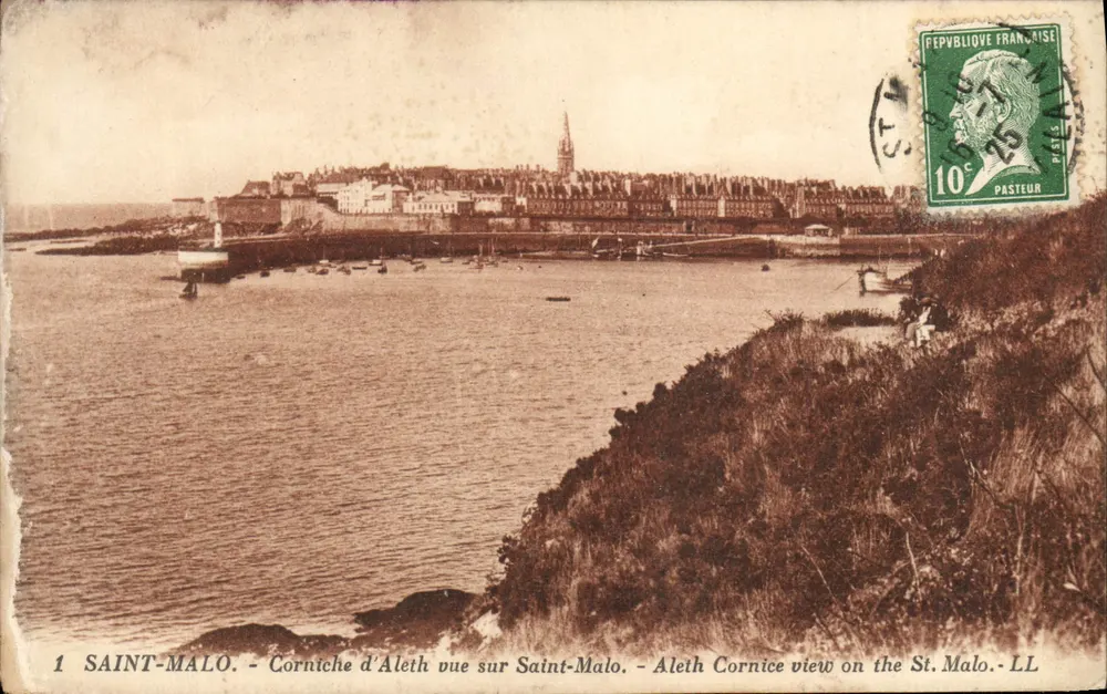 Saint-Malo — Corniche d'Aleth vue sur Saint-Malo — éditeur LL - Vorderseite