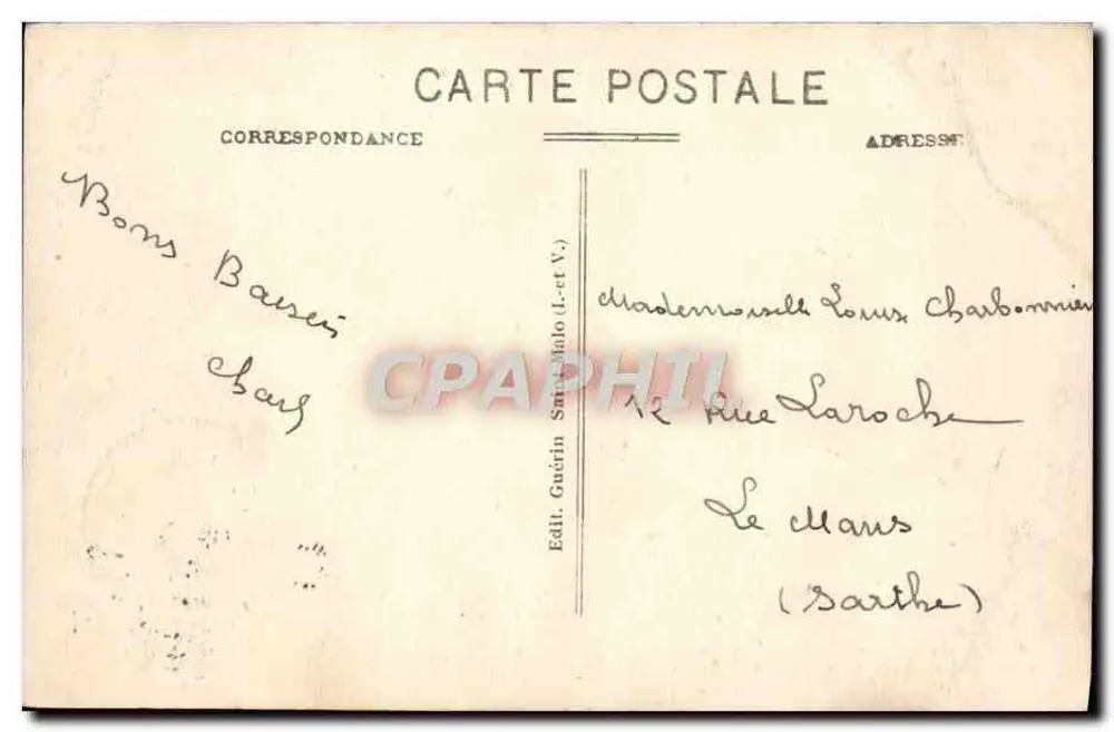 Saint-Malo — Vista Geral — G.F. — Costa de Esmeralda — 1900 - Verso