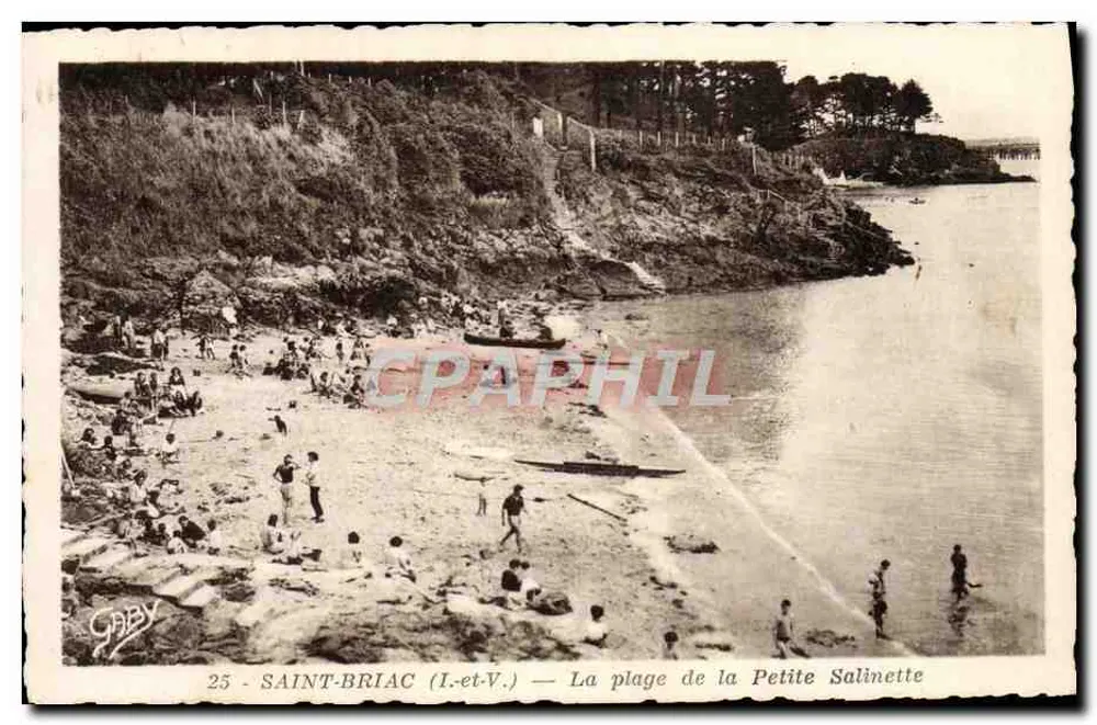 Saint-Briac (I.-et-V.) — La spiaggia della Petite Salinette — Edizioni Gaby - Recto