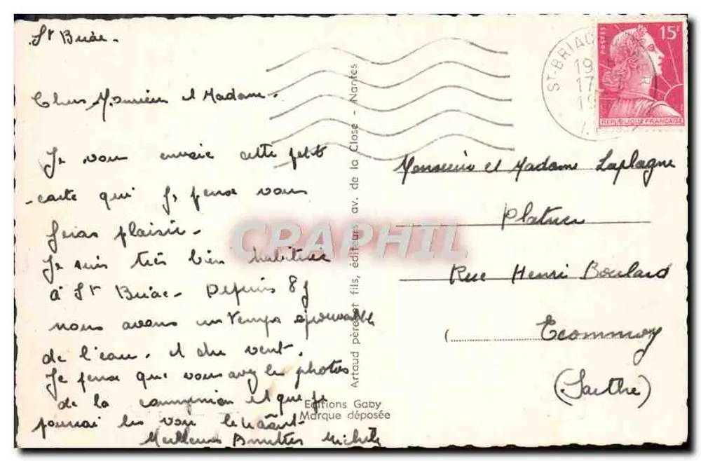 Saint-Briac (I.-et-V.) — La spiaggia della Petite Salinette — Edizioni Gaby - Verso