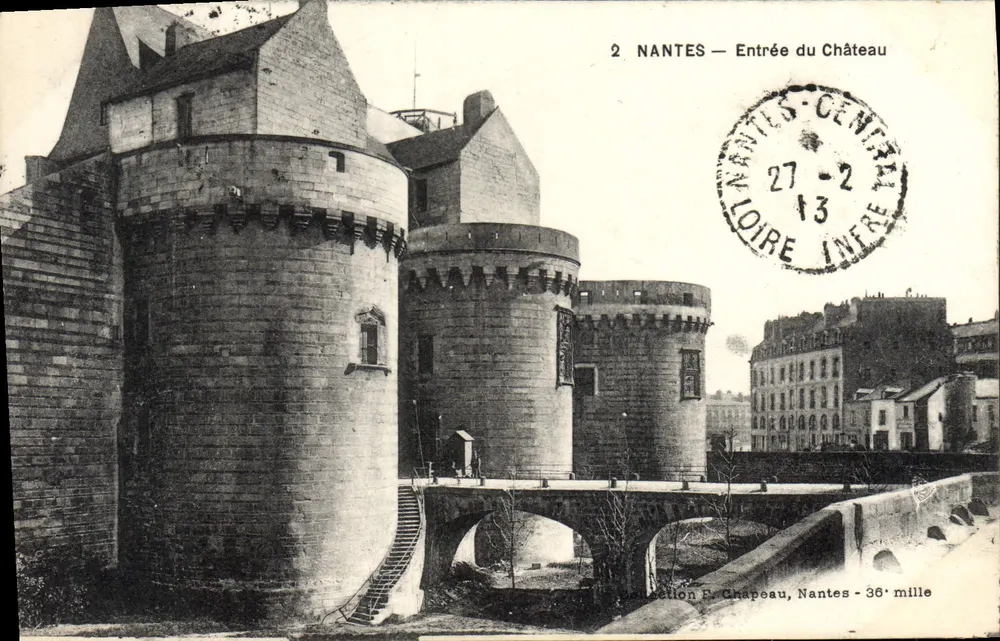 NANTES — Invoer van het Kasteel — Sectie F. Hoed, Nantes - 36e mille - Voorkant