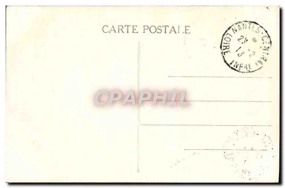 Campanário de Sainte-Croix — Nantes — Coleção F. Chapeau, Nantes, 9e mille - Verso