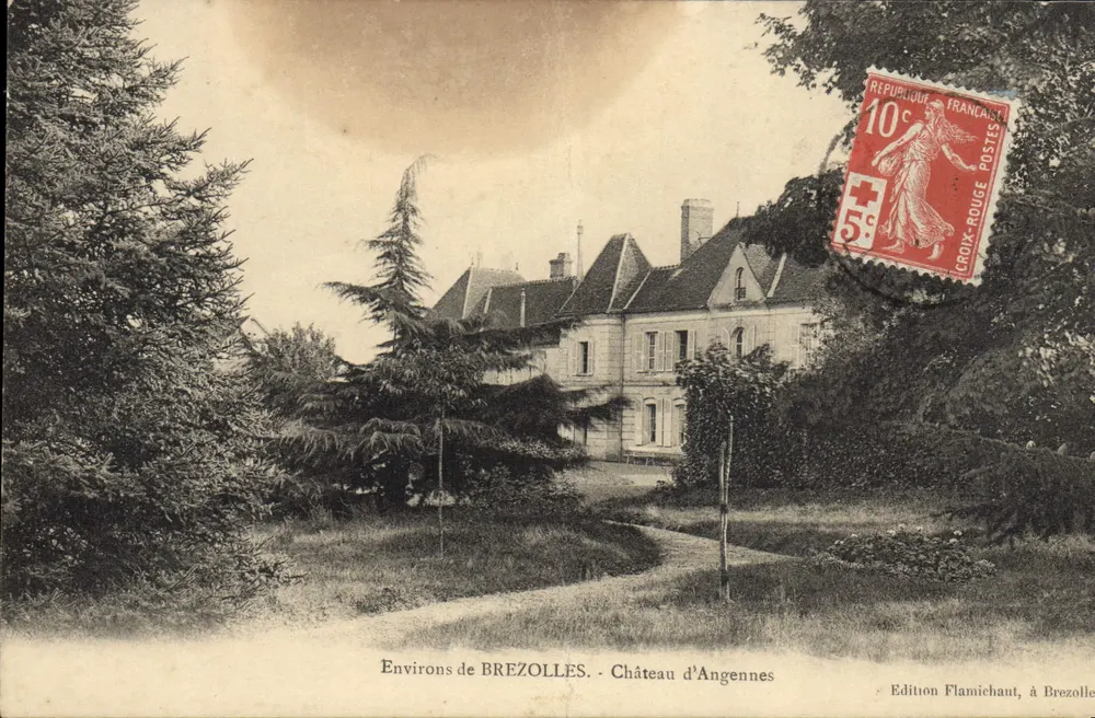 Environs de BREZOLLES — Château d'Angennes — Édition Flamichaut, à Brezolle - Frente