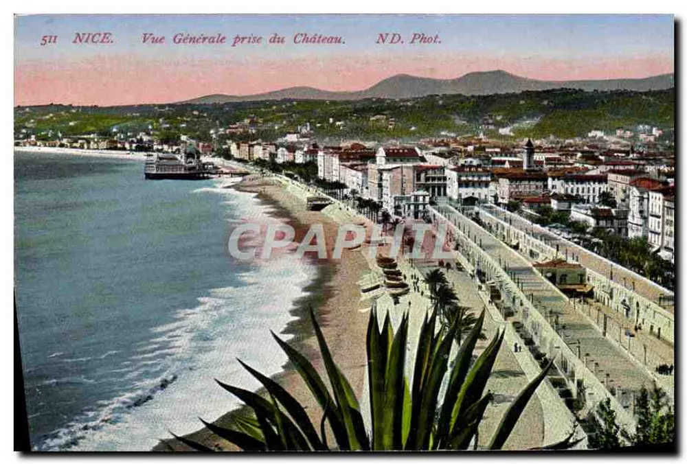 Nice — Vista Geral tirada do Castelo — ND. Fot. - Frente