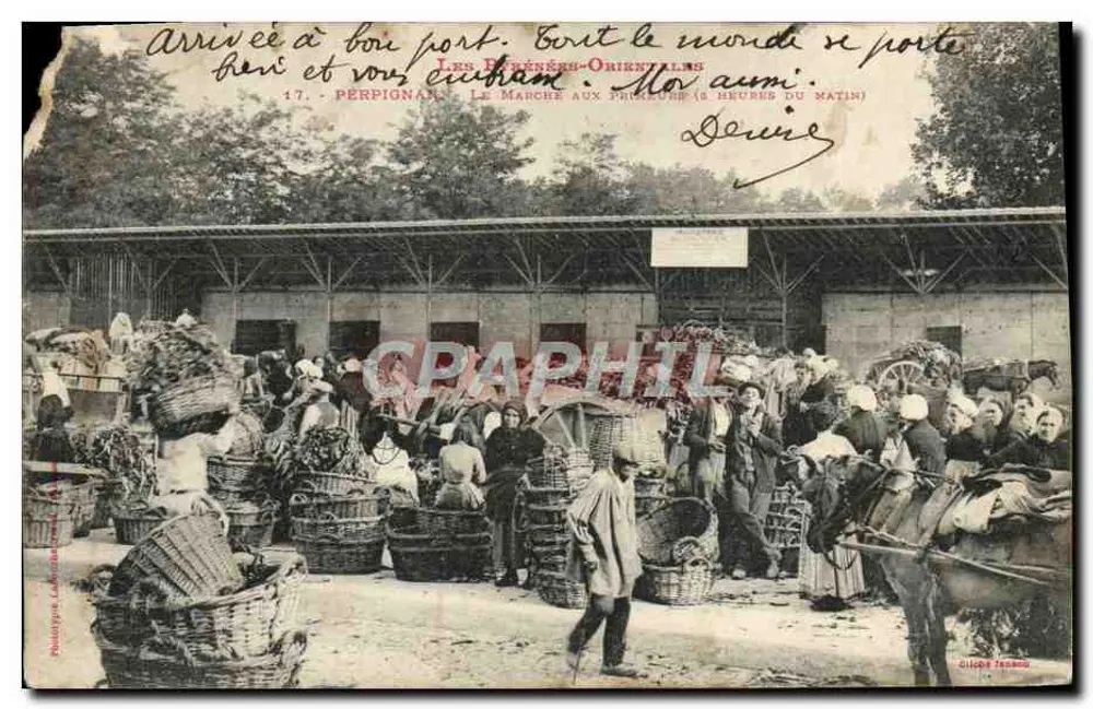 Früchte-Markt in Perpignan — Die Orient-Märkte, 17. Der Früchte-Markt (6 Uhr morgens) — Verlag GILLES JEBBÉ - Vorderseite