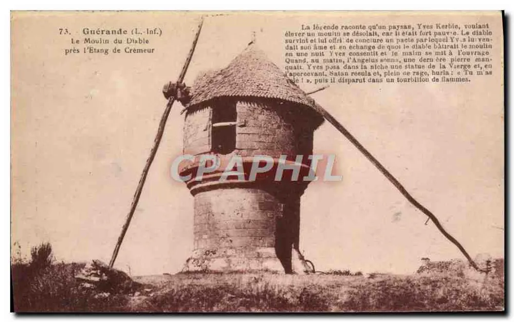 Mühle des Teufels nahe Étang de Crémieux — Guérande (Süd-West) — n°73 - Vorderseite