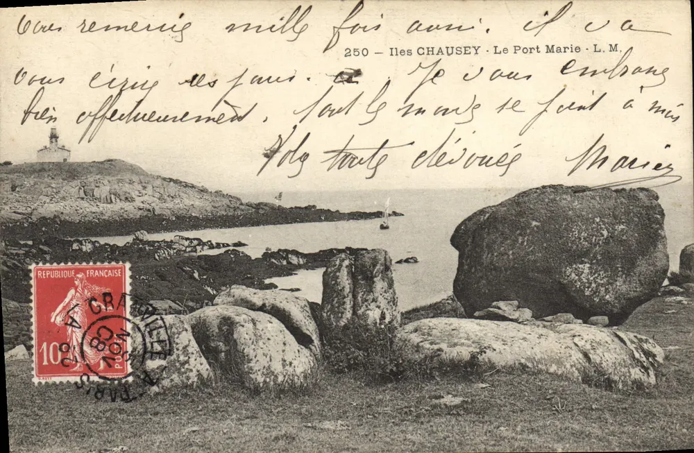 Wyspy Chausey — Port Marie — L.M. n°250 — wydawca L.M. - Awers