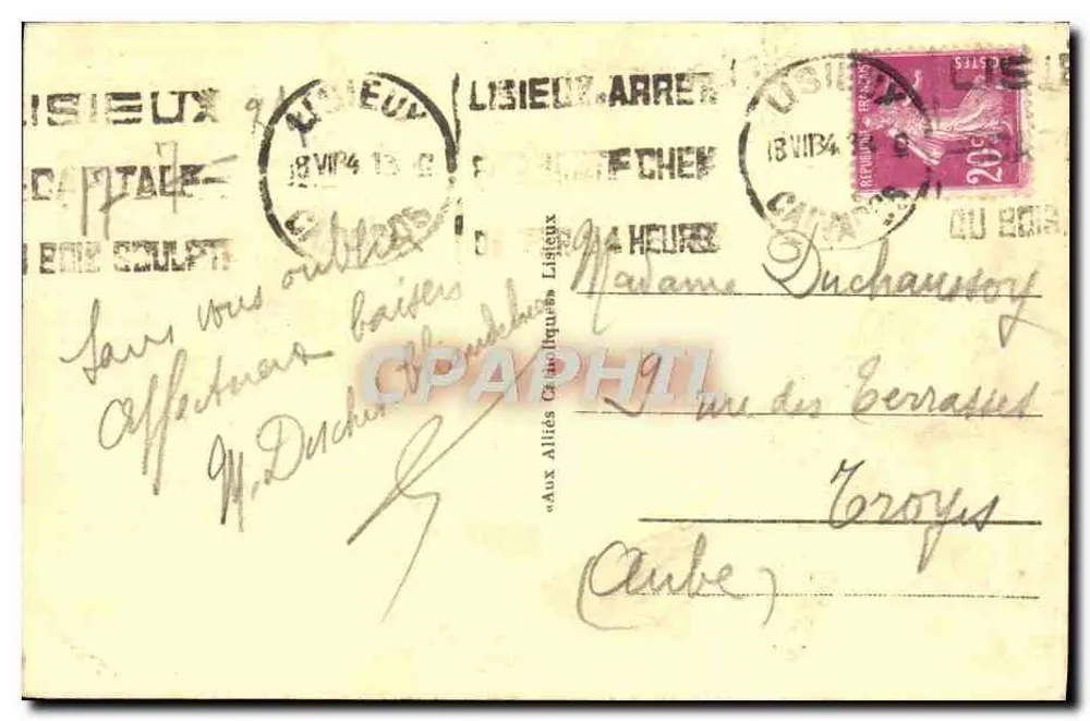 Lisieux - Alte Häuser des 16. Jahrhunderts — Place Victor Hugo — ND - Rückseite