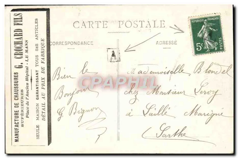 Lons-le-Saunier — O Hospital — editor G. Crochard Fils - Verso