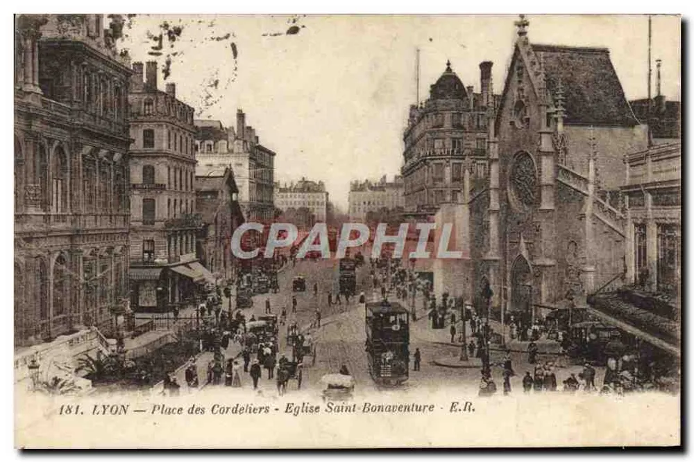 LYON — Place des Cordeliers — Kirche Saint-Bonaventure — E.R. - Vorderseite