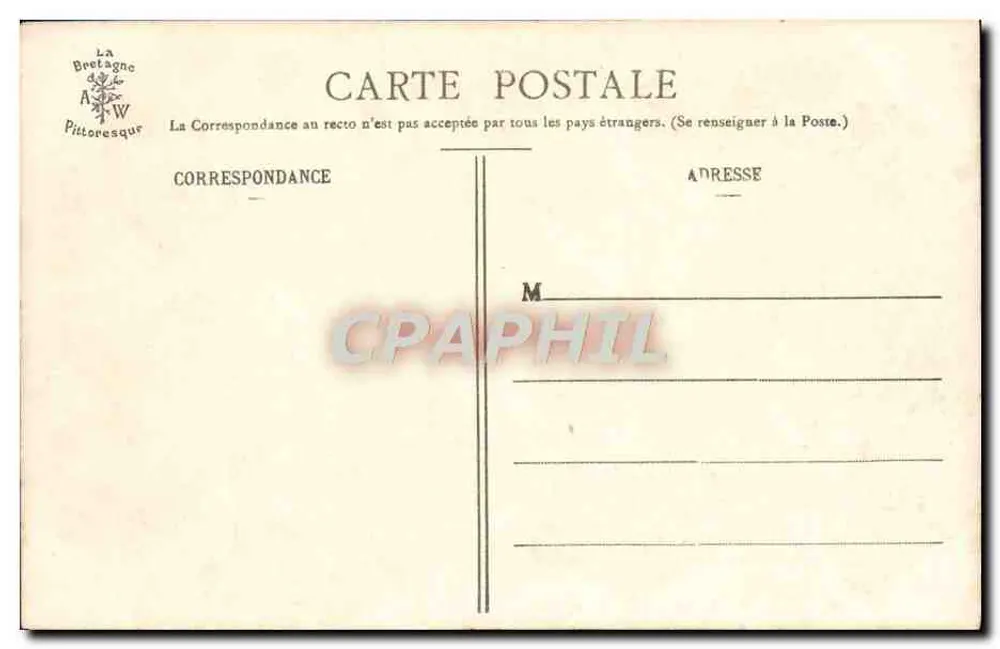 Schloss Kergrist - Südseite — La Bretagne Pittoresque, Serie 359 — Ausgabe A. Waron, St-Brieuc - Rückseite