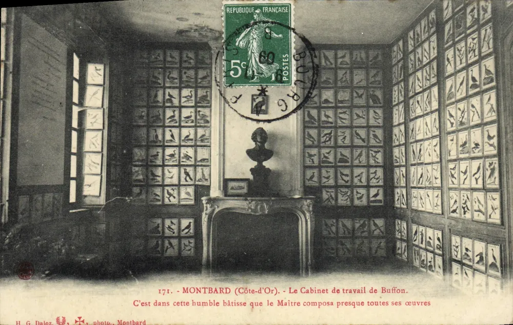 Het werkkamertje van Buffon — Montbard (Côte-d'Or) — H. G. Daloz, foto Montbard - Voorkant