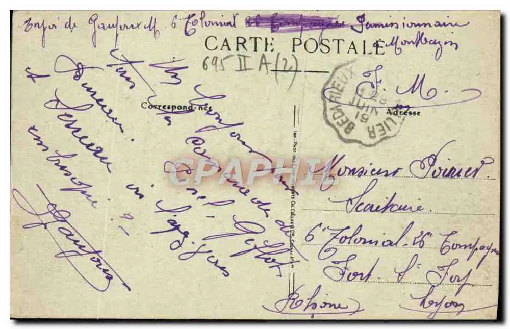 Montpellier — Praça da Comédia — Ed. J.-L. Abbattile, Montpellier - Verso