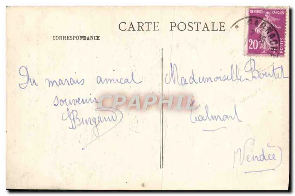 Bei den Marais Vendéens — alte Erinnerungen — unbekannter Verlag, Seriennummer 62 - Rückseite