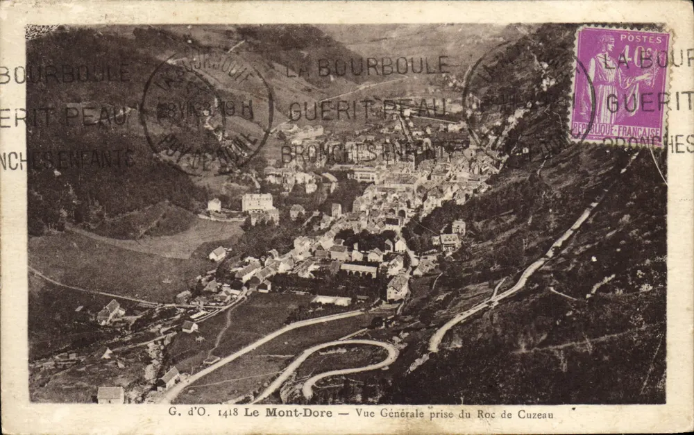 Le Mont-Dore — Vue Générale prise du Roc de Cuzeau — G. d'O. 1418 - Vorderseite