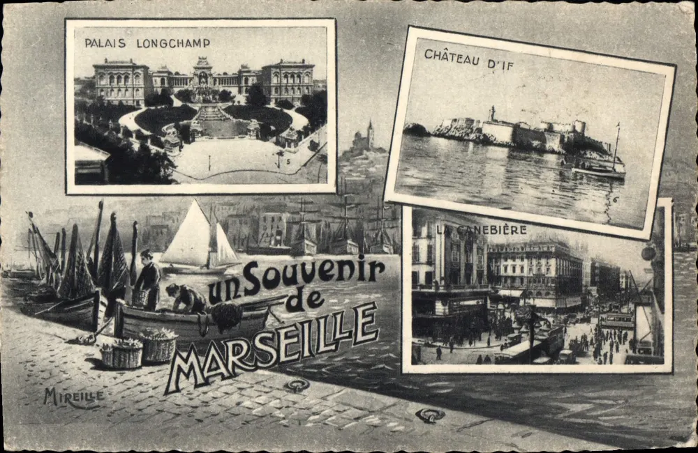 Marseille — Palais Longchamp, Schloss If, La Canebière — Mireille - Vorderseite