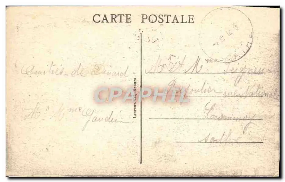 Dinard — Panoramablick auf die Malouine — Verlag Laurent-Nay Rennes, Nr. 3052 - Rückseite