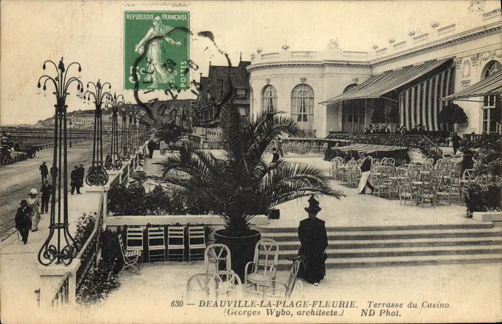 Deauville-la-Plage-Fleurie — Terrasse des Casinos — Georges Wybo, Architekt — ND Phot. - Vorderseite