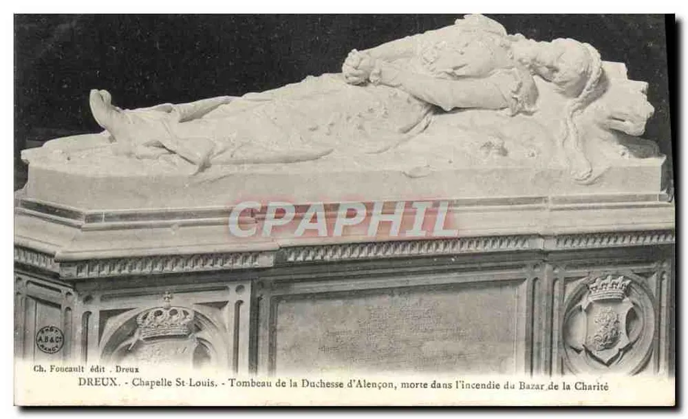 Dreux - Kapelle Saint-Louis - Grab der Herzogin von Alençon - Vorderseite
