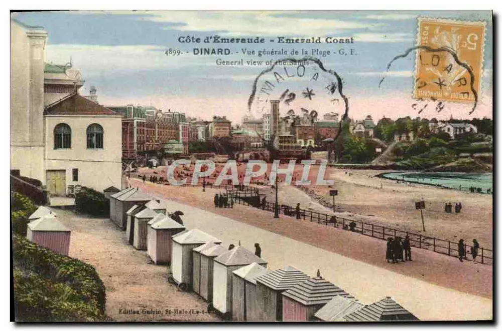 Dinard - Vista geral da Praia - Edição Guérin, St-Malo (L.1-4899) - Frente