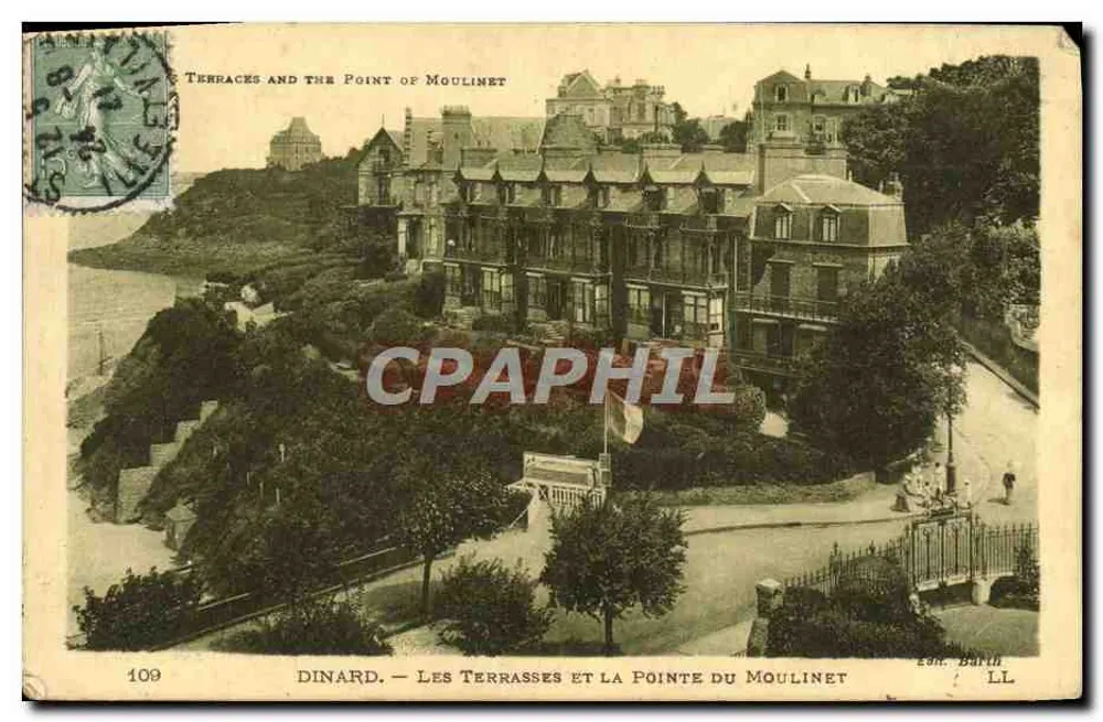 Dinard — Die Terrassen und die Pointe du Moulinet — Éd. Barth LL n°109 - Vorderseite