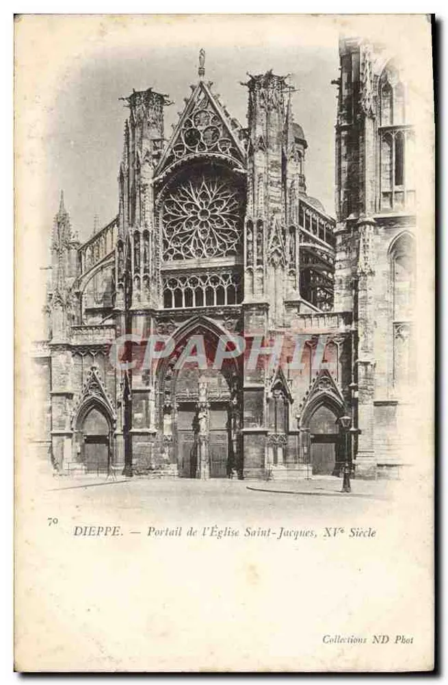 Dieppe — Portal der Kirche Saint-Jacques, 14. Jahrhundert — Collections ND Phot - Vorderseite