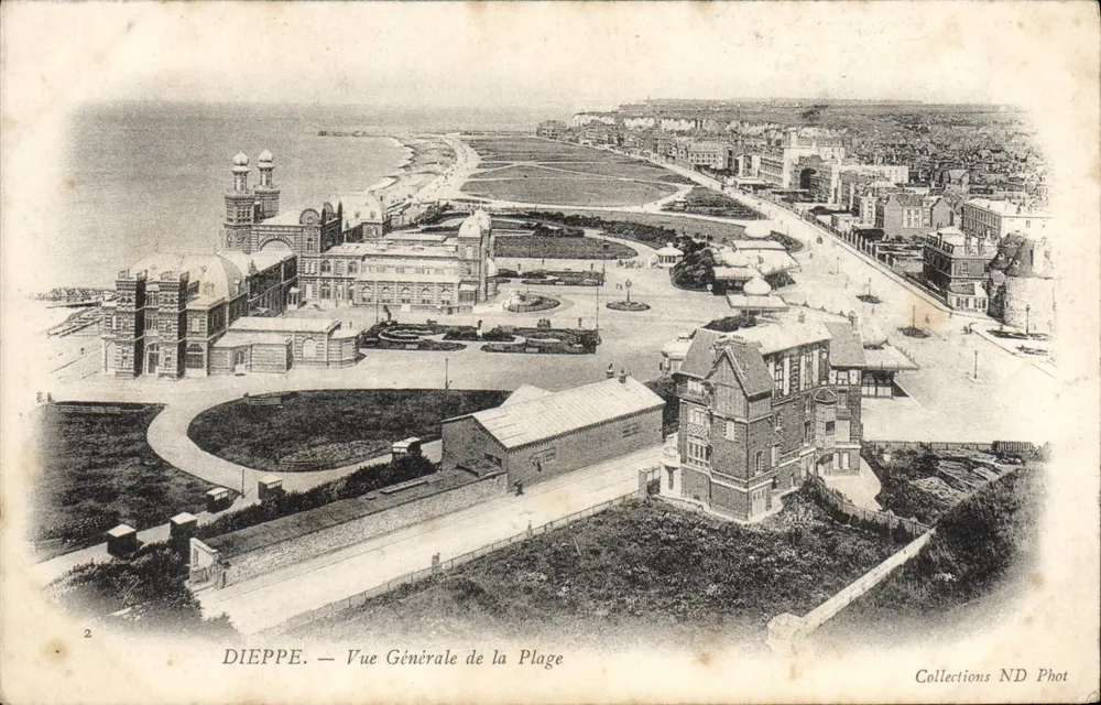 Dieppe — Vista Geral da Praia — Collections ND Phot - Frente