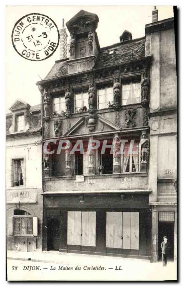 Dijon — A Casa das Cariatides — LL - Frente