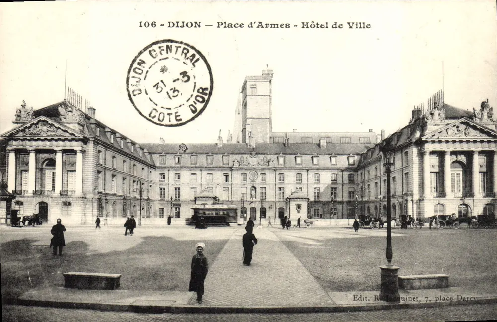 Dijon — Place d'Armes — Rathaus — Verlag Réjacqueminet, 7, Place Darcy - Vorderseite