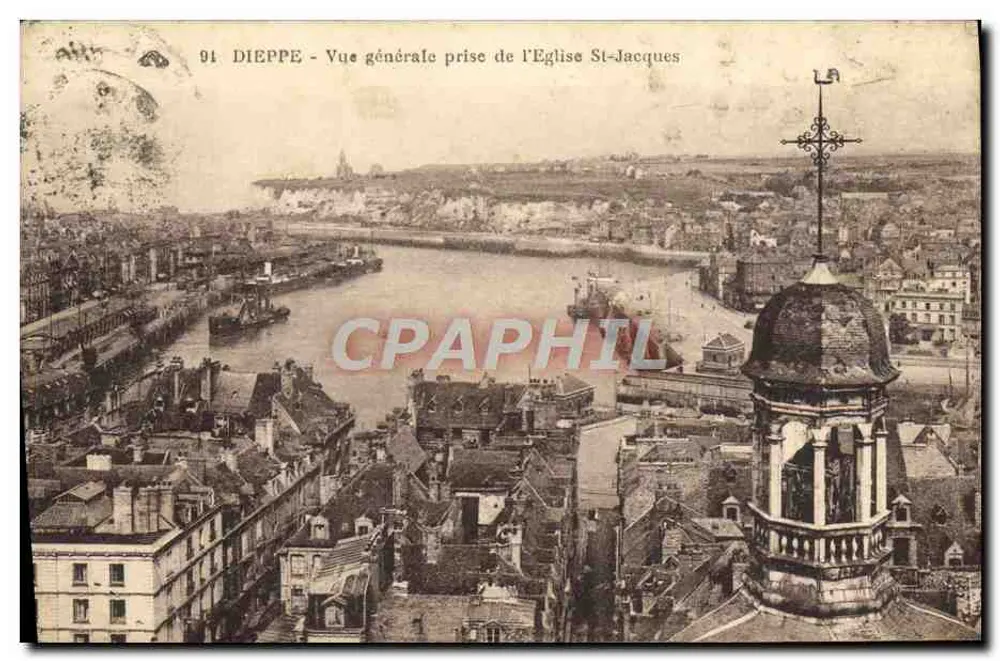Dieppe - Allgemeiner Blick vom St-Jacques-Dom aus - Vorderseite