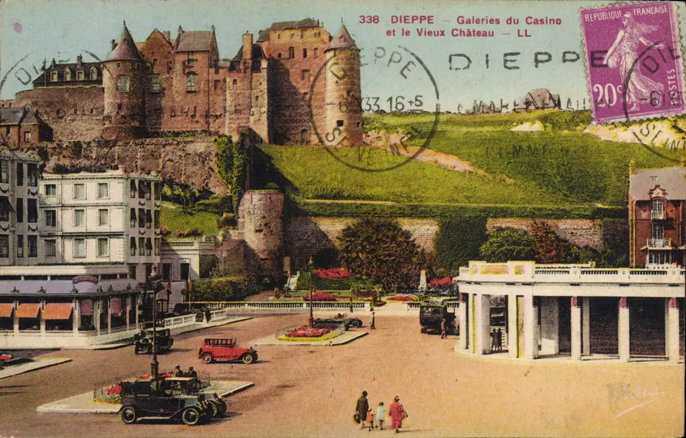Dieppe — Galeries du Casino und das Alte Schloss — LL - Vorderseite