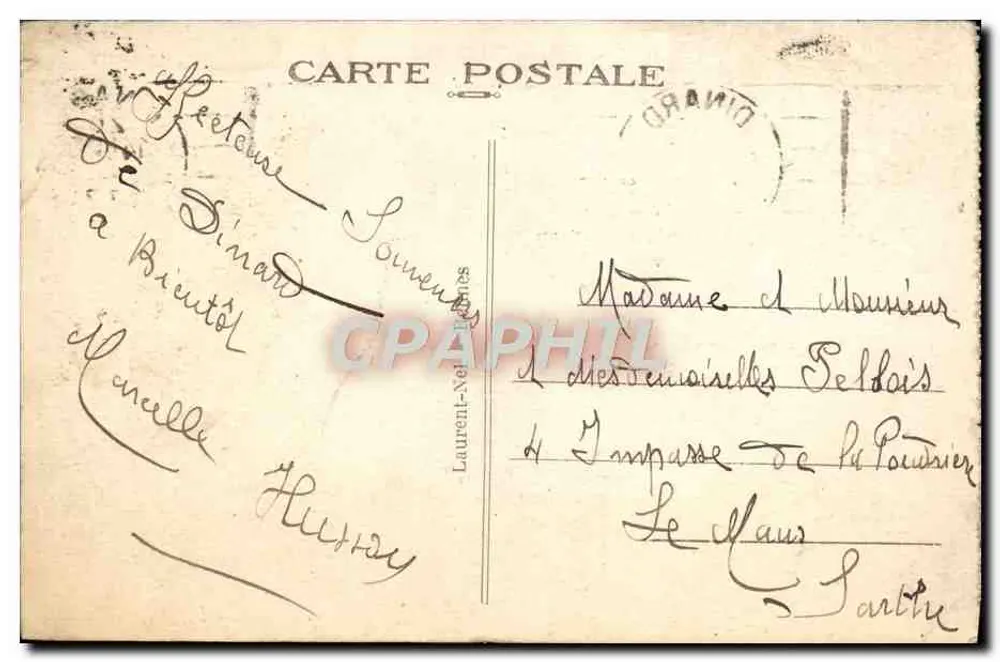 Dinard — Débarcadère à basse mer — En face Saint-Malo — éditeur Loïc, n° 140 - Rückseite