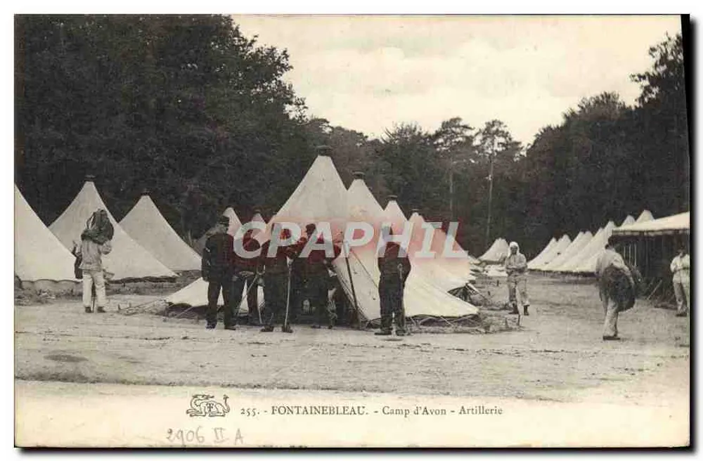 Fontainebleau - Camp d'Avon - Artillerie — n°255 - Vorderseite