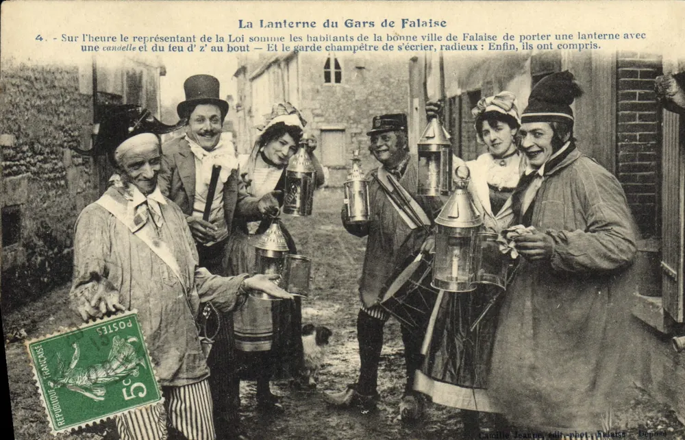 Die Laterne des Gars von Falaise — Karnevals-Szene — Jeanne, phot. ed. Falaise - Bépont - Vorderseite