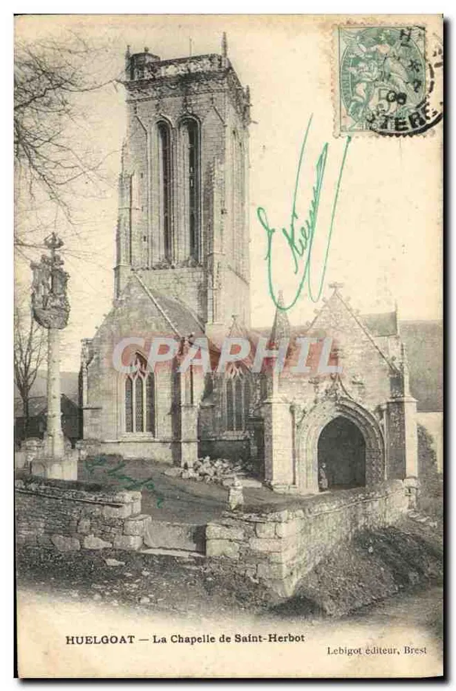 Huelgoat — Die Kapelle Saint-Herbot — Verlag Lebigot, Brest - Vorderseite