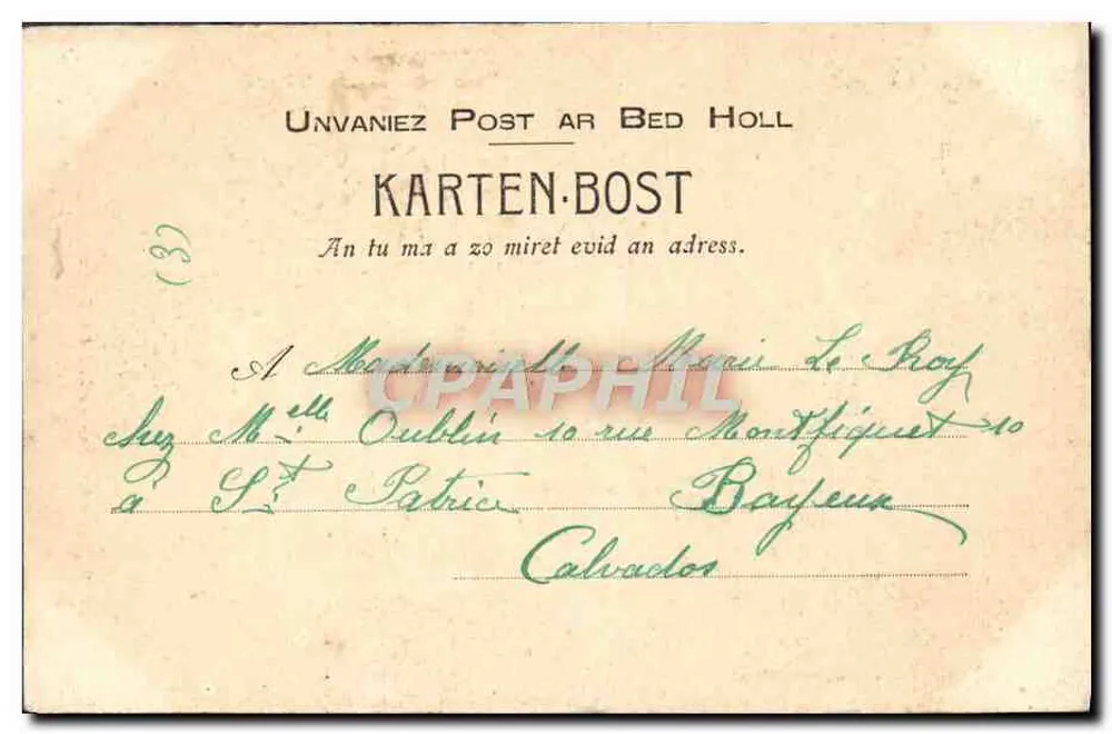 Huelgoat — Die Kapelle Saint-Herbot — Verlag Lebigot, Brest - Rückseite